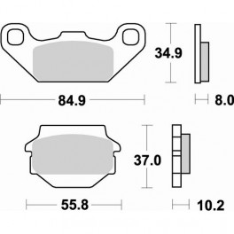 Plaquettes de frein moto SBS Off Road Sinter 591SI