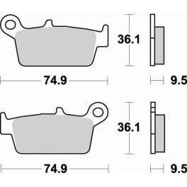Plaquettes de frein moto SBS Off Road Sinter 604SI