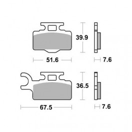 Plaquettes de frein moto SBS Off Road Sinter 752SI
