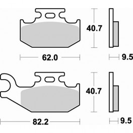 Plaquettes de frein moto SBS Off Road Sinter 767SI