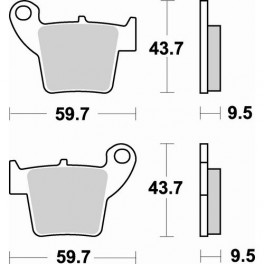 Plaquettes de frein moto SBS Off Road Sinter 777SI