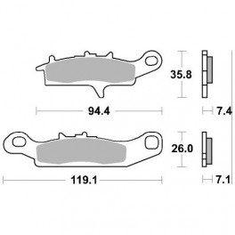 Plaquettes de frein moto SBS Off Road Sinter 801SI