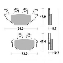 Plaquettes de frein moto SBS Off Road Sinter 810SI