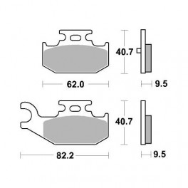 Plaquettes de frein moto SBS Off Road Sinter 816SI