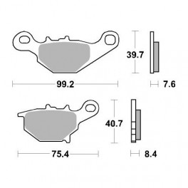 Plaquettes de frein moto SBS Off Road Sinter 820SI