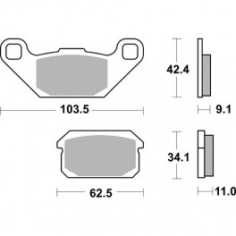 Plaquettes de frein moto SBS Off Road Sinter 848SI