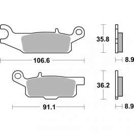 Plaquettes de frein moto SBS Off Road Sinter 851SI