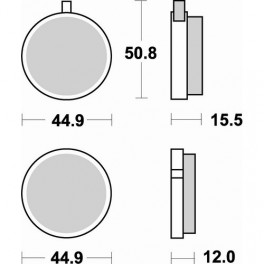 Plaquettes de frein moto SBS Ceramic 500 HF