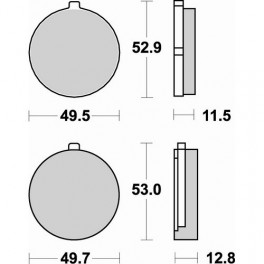 Plaquettes de frein moto SBS Ceramic 515 HF