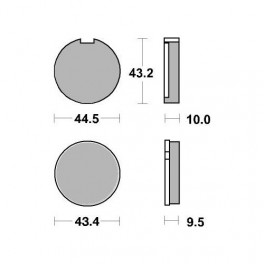 Plaquettes de frein moto SBS Ceramic 516 HF