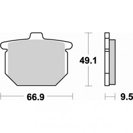 Plaquettes de frein moto SBS Ceramic 517 HF