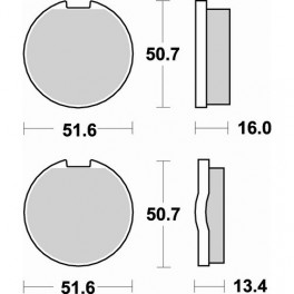 Plaquettes de frein moto SBS Ceramic 518 HF