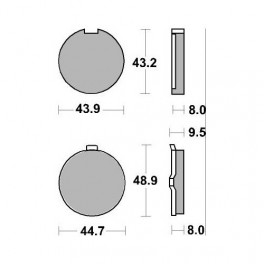 Plaquettes de frein moto SBS Ceramic 524 HF