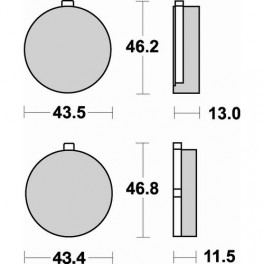 Plaquettes de frein moto SBS Ceramic 538 HF
