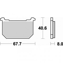 Plaquettes de frein moto SBS Ceramic 539 HF