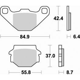 Plaquettes de frein moto SBS Ceramic 541 HF