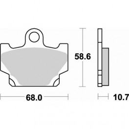 Plaquettes de frein moto SBS Ceramic 550 HF