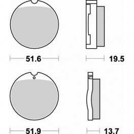 Plaquettes de frein moto SBS Ceramic 501 HF