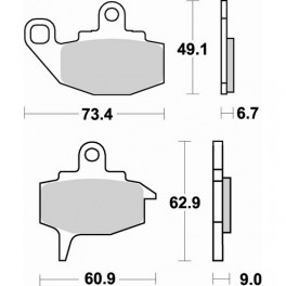 Plaquettes de frein moto SBS Ceramic 602 HF