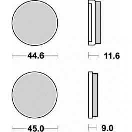 Plaquettes de frein moto SBS Ceramic 617 HF