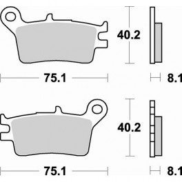 Plaquettes de frein moto SBS Ceramic 629 HF