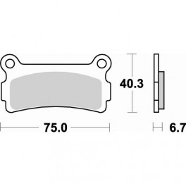Plaquettes de frein moto SBS Ceramic 636 HF