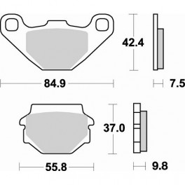 Plaquettes de frein moto SBS Off Road Racing Sinter 546RSI