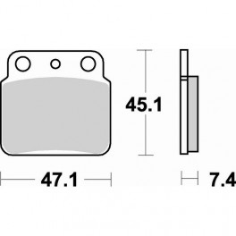Plaquettes de frein moto SBS Ceramic 649 HF