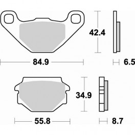 Plaquettes de frein moto SBS Ceramic 651 HF