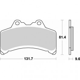 Plaquettes de frein moto SBS Ceramic 682 HF