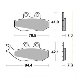 Plaquettes de frein moto SBS Ceramic 689 HF