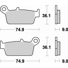 Plaquettes de frein moto SBS Ceramic 690 HF