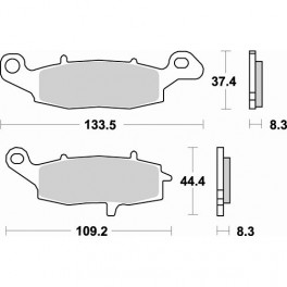 Plaquettes de frein moto SBS Ceramic 705 HF