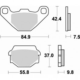 Plaquettes de frein moto SBS Off Road Racing Sinter 586RSI