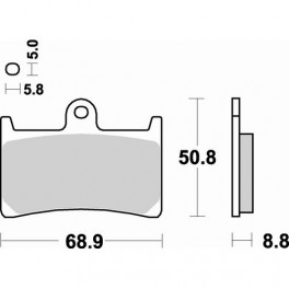 Plaquettes de frein moto SBS Ceramic 639 HF