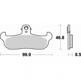 Plaquettes de frein moto SBS Off Road Racing Sinter 608RSI