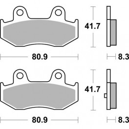 Plaquettes de frein moto SBS Ceramic 781 HF