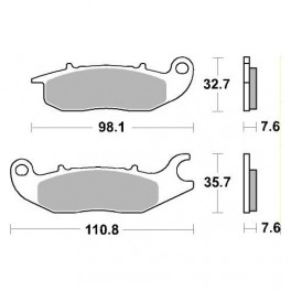 Plaquettes de frein moto SBS Ceramic 797 HF