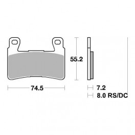Plaquettes de frein moto SBS Ceramic 734 HF