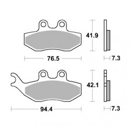 Plaquettes de frein moto SBS Ceramic 774 HF