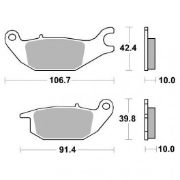 Plaquettes de frein moto SBS Ceramic 784 HF
