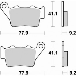 Plaquettes de frein moto SBS Off Road Racing Sinter 675RSI