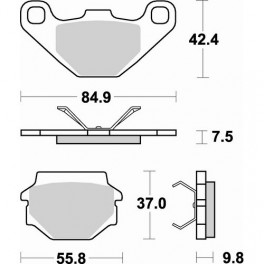 Plaquettes de frein moto SBS Off Road Racing Sinter 692RSI