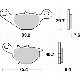 Plaquettes de frein moto SBS Off Road Racing Sinter 702RSI