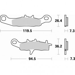 Plaquettes de frein moto SBS Off Road Racing Sinter 726RSI