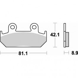 Plaquettes de frein moto SBS Sinter 593HS