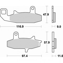 Plaquettes de frein moto SBS Sinter 626HS