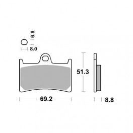 Plaquettes de frein moto SBS Sinter 634HS