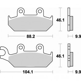 Plaquettes de frein moto SBS Sinter 650HS