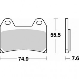 Plaquettes de frein moto SBS Sinter 727HS